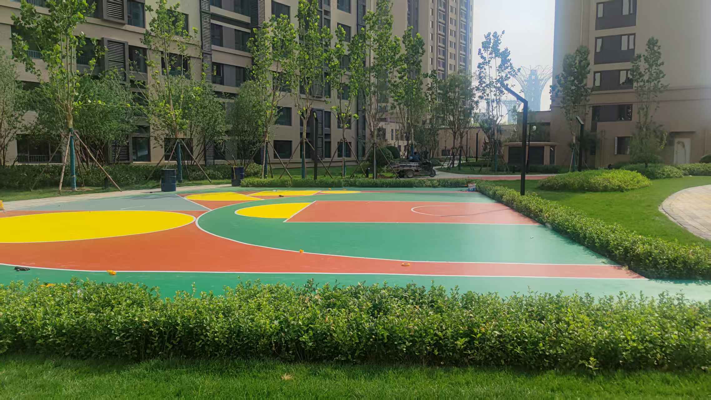 天水市硅PU球场塑胶地坪 - 方案